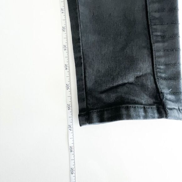 Free People Womens Casual Coated Denim Jeans Skinny Mid Rise Black Size 28 - Picture 9 of 10